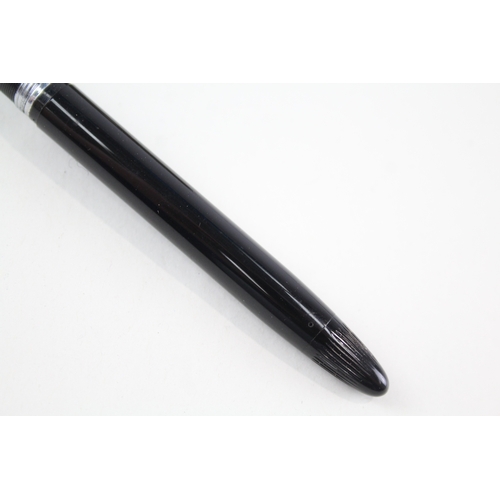 536 - Vintage Sheaffer Snorkel Black Fountain Pen w/ Steel Nib, Faint Part Chalk Mark