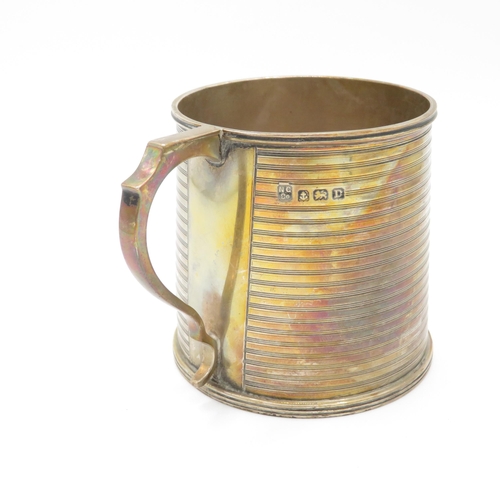 388 - British HM silver christening mug (127g)