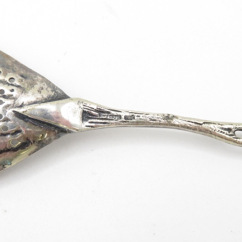 393 - Silver sugar sifter spoon and boxed silver spoon