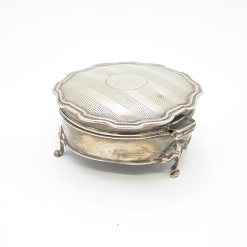 408 - 2 Antique Hallmarked .925 Sterling Silver Weighted Jewellery Trinket Boxes 137g