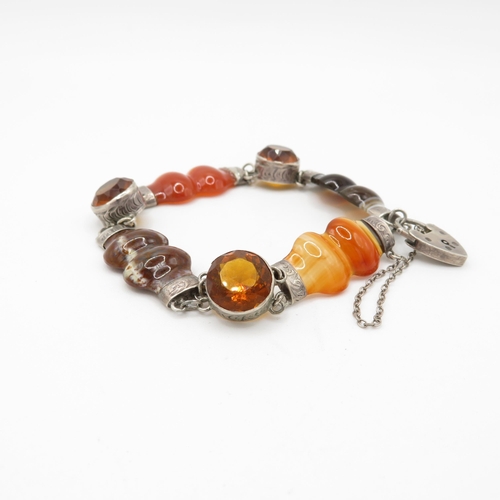 300 - Silver Scottish Agate Bracelet