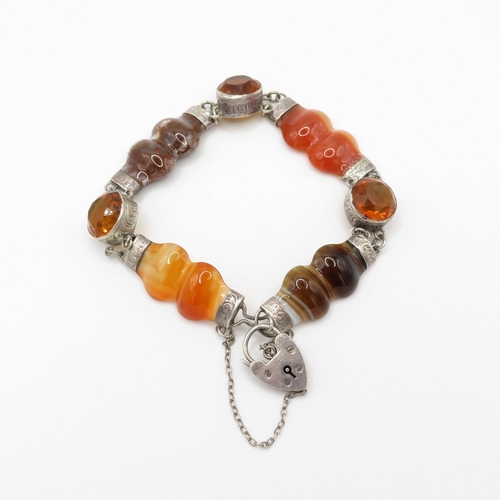 300 - Silver Scottish Agate Bracelet