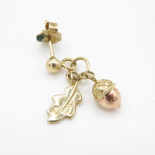 265 - 9ct Gold Clogau acorn and leaf earrings - 6.3g