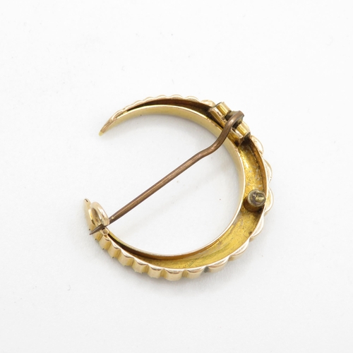 281 - 15ct Gold pearl brooch - 5.8g