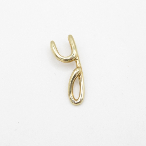 295 - 9ct Gold 'Y' pendant - 1.2g