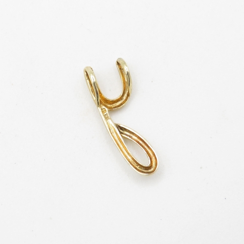 295 - 9ct Gold 'Y' pendant - 1.2g