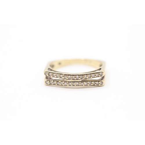 16 - 9ct gold and diamond ring (2.5g) Size N