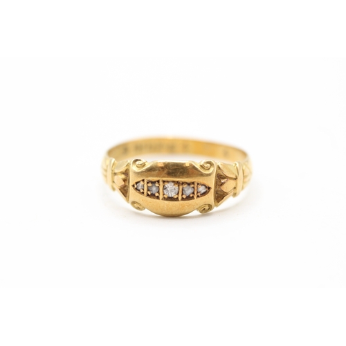 46 - 18ct gold and diamond ring (3.3g) Size R