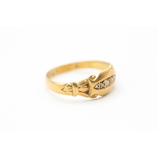 46 - 18ct gold and diamond ring (3.3g) Size R