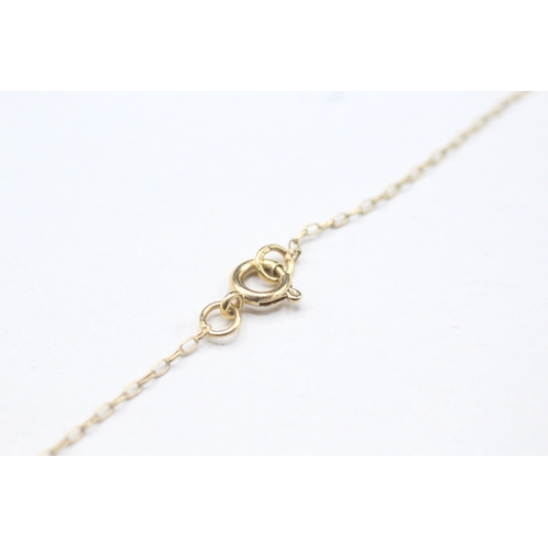 73 - 9ct gold heart pendant on chain (3.5g)