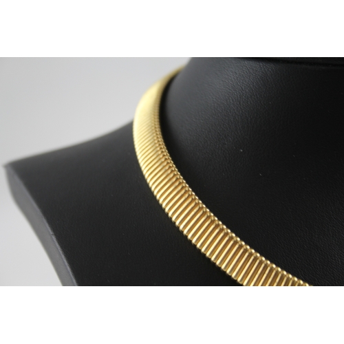 256 - Christian Dior Gold Tone Rhinestone Collar Necklace 41g