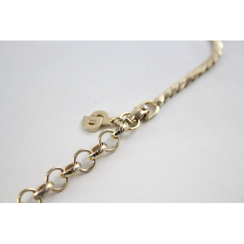 257 - Christian Dior Gold Tone Simulated Pearl Necklace 16g