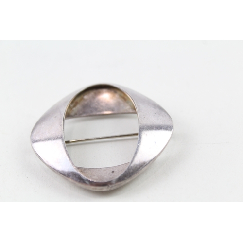 263 - Georg Jensen Sterling Silver Modernist Brooch 15g