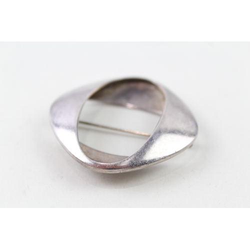 263 - Georg Jensen Sterling Silver Modernist Brooch 15g