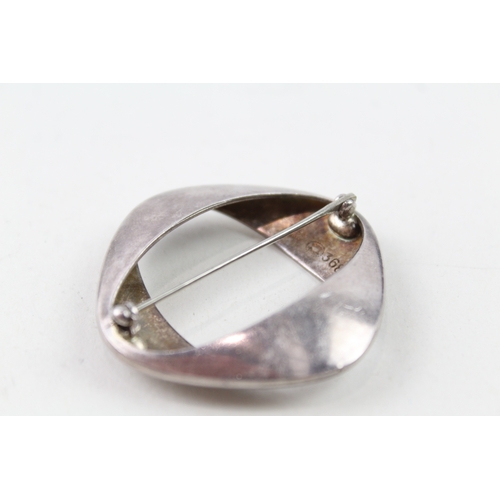 263 - Georg Jensen Sterling Silver Modernist Brooch 15g