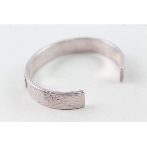 331 - Gucci Sterling Silver Modernist Torque Bangle 46g