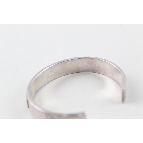 331 - Gucci Sterling Silver Modernist Torque Bangle 46g