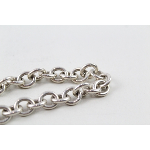 334 - Sterling Silver Bracelet By Tiffany & Co Inc. Heart Tag 34g