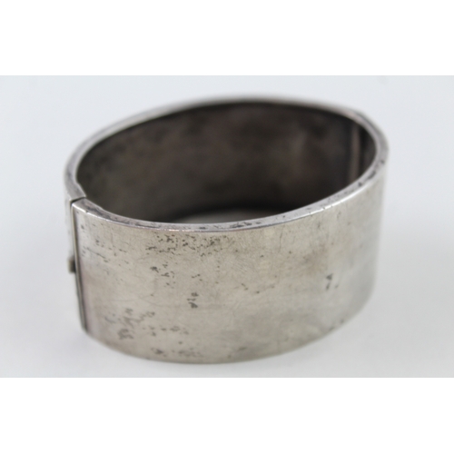 338 - Sterling Silver Victorian Chunky Bangle 35g