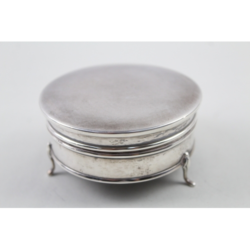 347 - Vintage 1926 Birmingham Sterling Silver Plain Jewellery / Trinket Box 173g