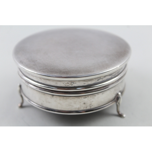 347 - Vintage 1926 Birmingham Sterling Silver Plain Jewellery / Trinket Box 173g