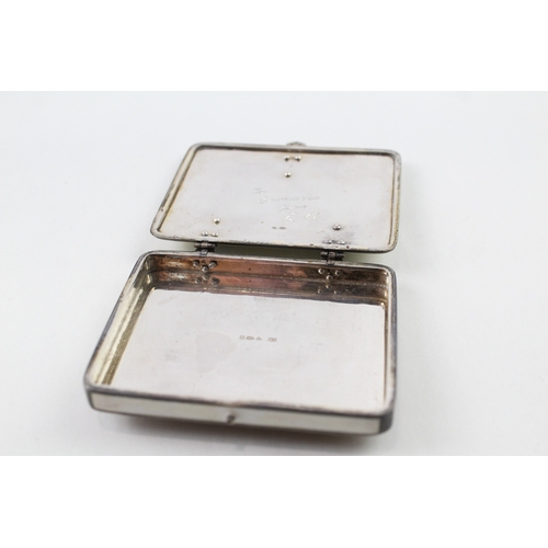 360 - ART DECO 1930 Import London Sterling Silver White Enamel Cigarette Case (114g)