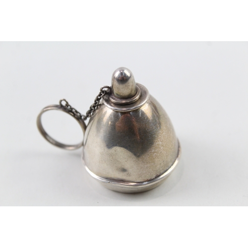 384 - Antique / Vintage Stamped .925 Sterling Silver Novelty Miniature Oil Lamp (19g)