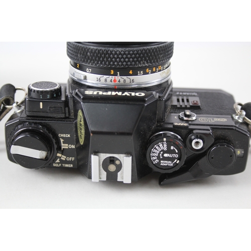 407 - Olympus OM10 Quartz SLR Vintage Film Camera Working w/ OM-System 50mm F/1.8 Lens