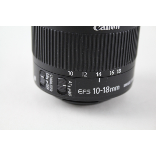 412 - Canon EFS 10-18mm F/4.5-5.6 IS STM Vintage Autofocus Camera Lens Working