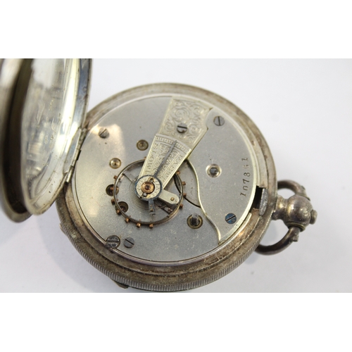 435 - Vintage 935 Silver Pocket Watch Key-Wind Untested x 2