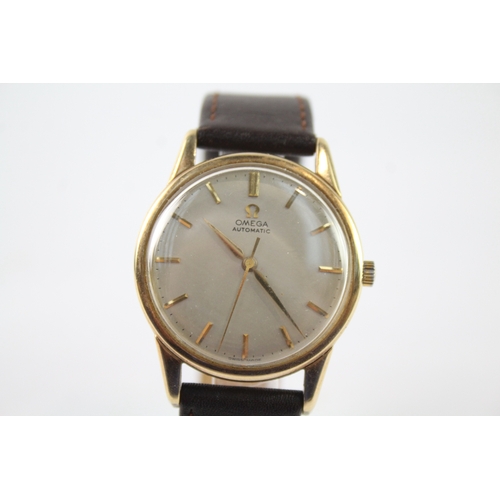 437 - Vintage Omega 9ct Gold Watch Automatic Working