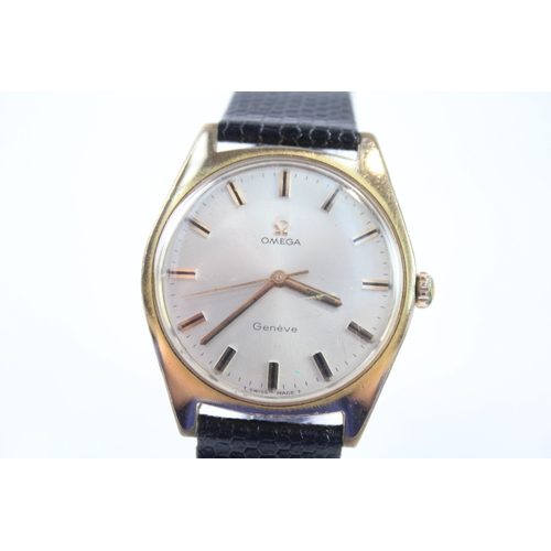 440 - Vintage Omega Geneve Gold Tone Watch Hand-Wind Working