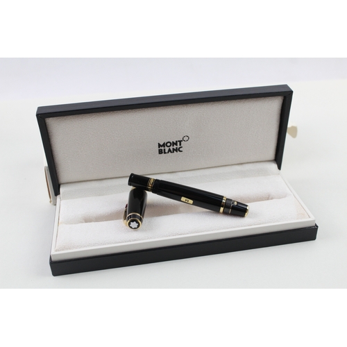 443 - Montblanc Boheme Black Resin Retractable Nib Fountain Pen w/ 14ct White Gold Nib