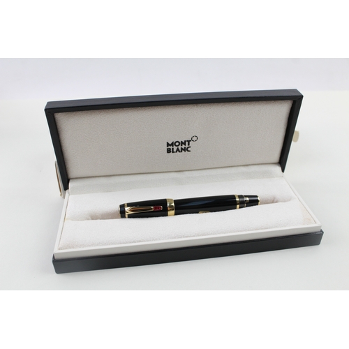 443 - Montblanc Boheme Black Resin Retractable Nib Fountain Pen w/ 14ct White Gold Nib