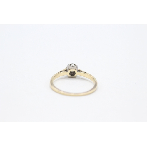 140 - 18ct gold diamond solitaire ring (1.7g) Size L