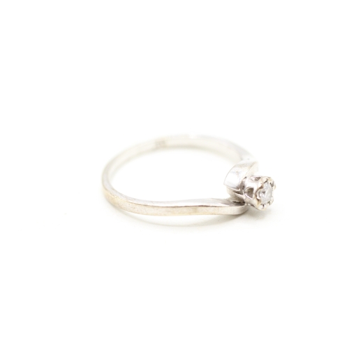 227 - 9ct gold diamond solitaire ring (2.2g) Size O