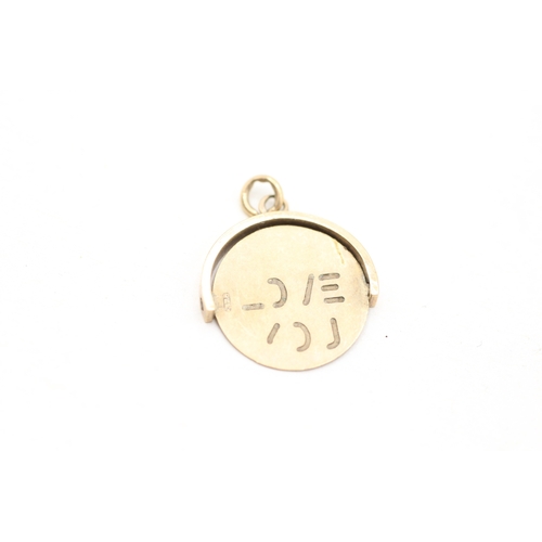 232 - 9ct gold I love you spinner charm (0.8g)