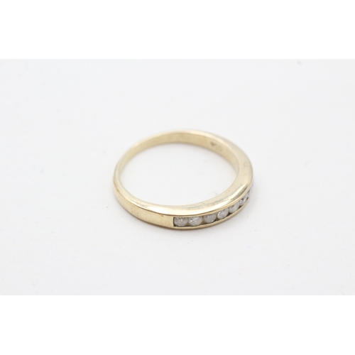 236 - 9ct gold diamond half eternity ring (1.7g) Size L