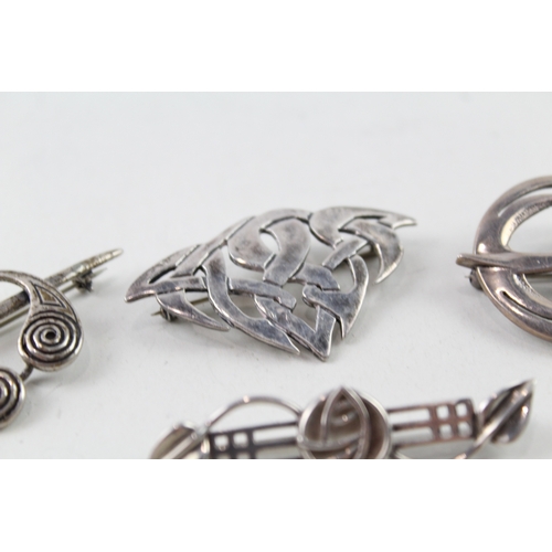 285 - Sterling Silver Scottish Brooches Inc. Ola Gorie x 4 26g