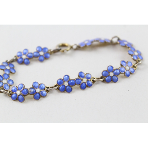 290 - Sterling Silver Norway Enamel Bracelet 6g