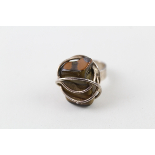 303 - Sterling Silver Mid Century Ring Signed 13g