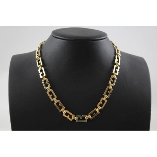 336 - Givenchy Gold Tone Logo Link Chain Necklace 22g