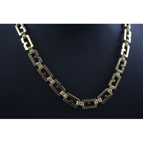 336 - Givenchy Gold Tone Logo Link Chain Necklace 22g