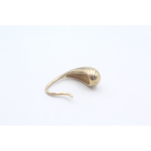 74 - 9ct gold hook drop earrings (1.6g)