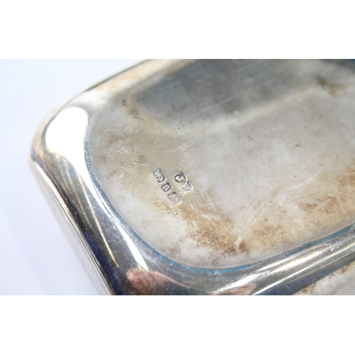 352 - Antique Victorian 1892 Birmingham Sterling Silver Gents Plain Hip Flask (92g)