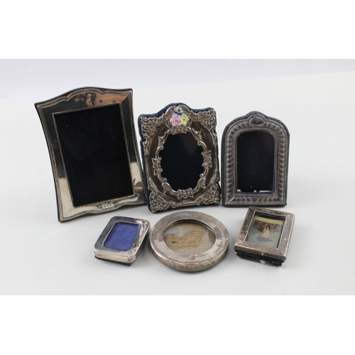 376 - 5 x Antique / Vintage .925 Sterling Silver Small Photograph Frames (208g)