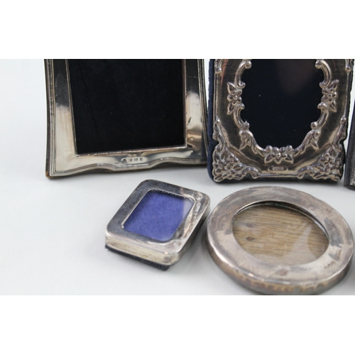 376 - 5 x Antique / Vintage .925 Sterling Silver Small Photograph Frames (208g)