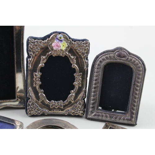 376 - 5 x Antique / Vintage .925 Sterling Silver Small Photograph Frames (208g)