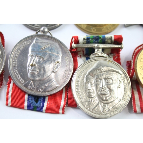 386 - Medals Inc Polish, Etc x 8