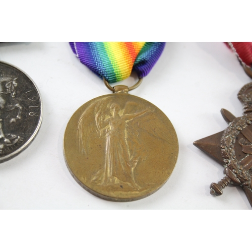 390 - WW1 1914 Mons Star Medal Trio 11013 Pte L. Price KRRC x 3